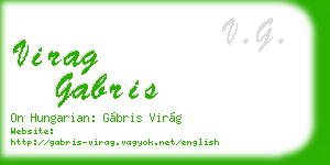 virag gabris business card