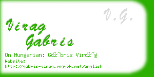 virag gabris business card